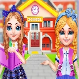 Twins sisters back to school
